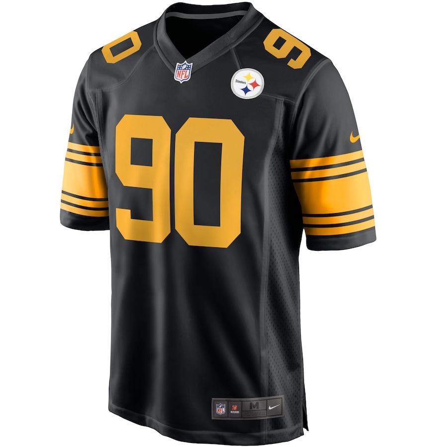 Men’s Pittsburgh Steelers T.J. Watt Nike Black Alternate Game Player Jersey