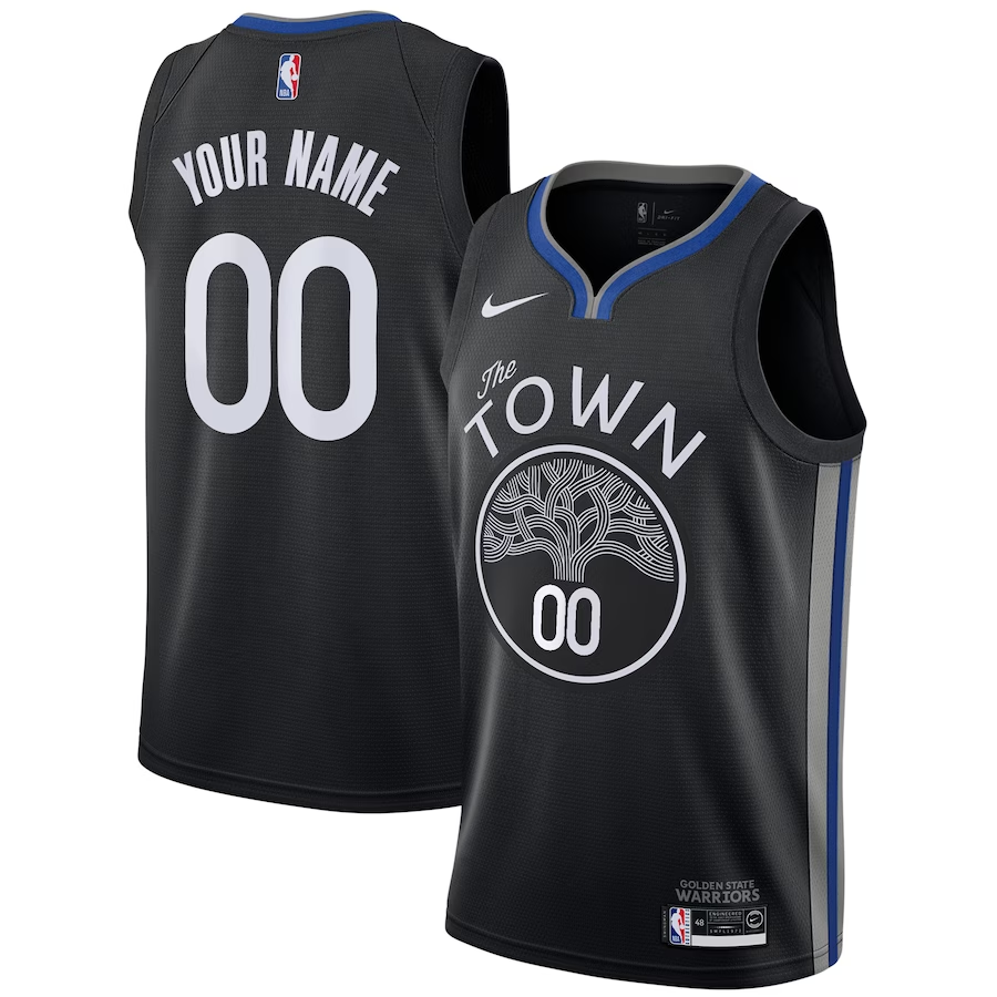 Men's Golden State Warriors Black 2019/20 Custom Swingman Jersey - City Edition
