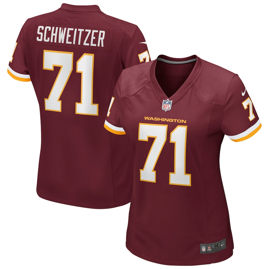 Women’s Washington Football Team Wes Schweitzer Nike Burgundy Game Player Jersey
