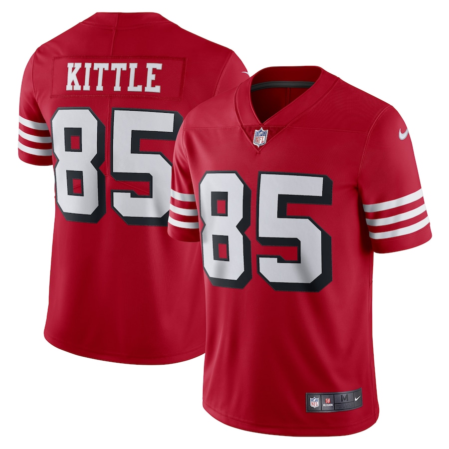 Men’s San Francisco 49ers George Kittle Nike Red Alternate Vapor Limited Player Jersey