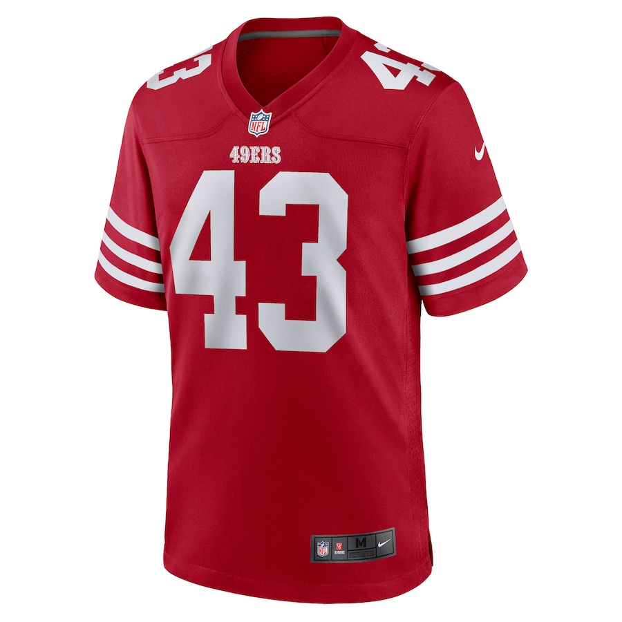 Men’s San Francisco 49ers Qwuantrezz Knight Nike Scarlet Game Player Jersey