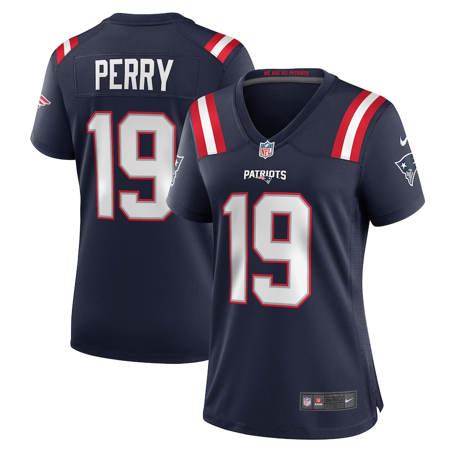 Women’s New England Patriots Malcolm Perry Nike Navy Game Player Jersey