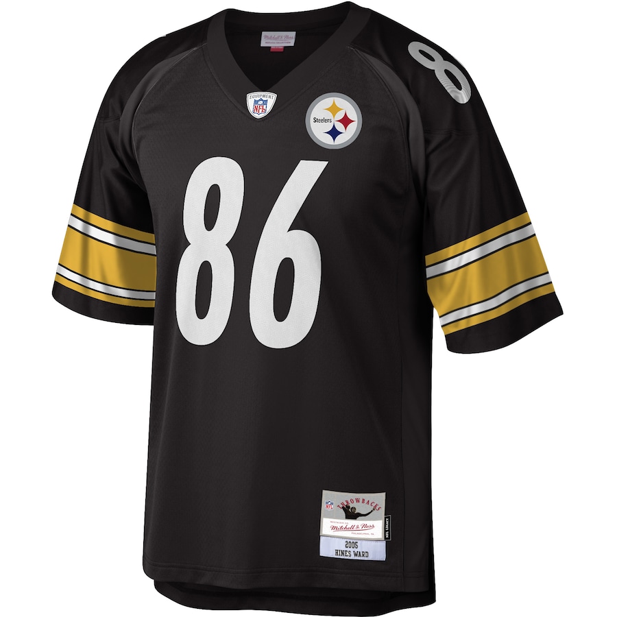 Men’s Pittsburgh Steelers Hines Ward Mitchell & Ness Black Legacy Replica Jersey