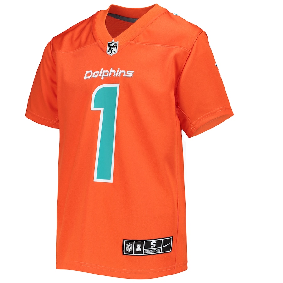 Youth Miami Dolphins Tua Tagovailoa Nike Orange Inverted Team Game Jersey