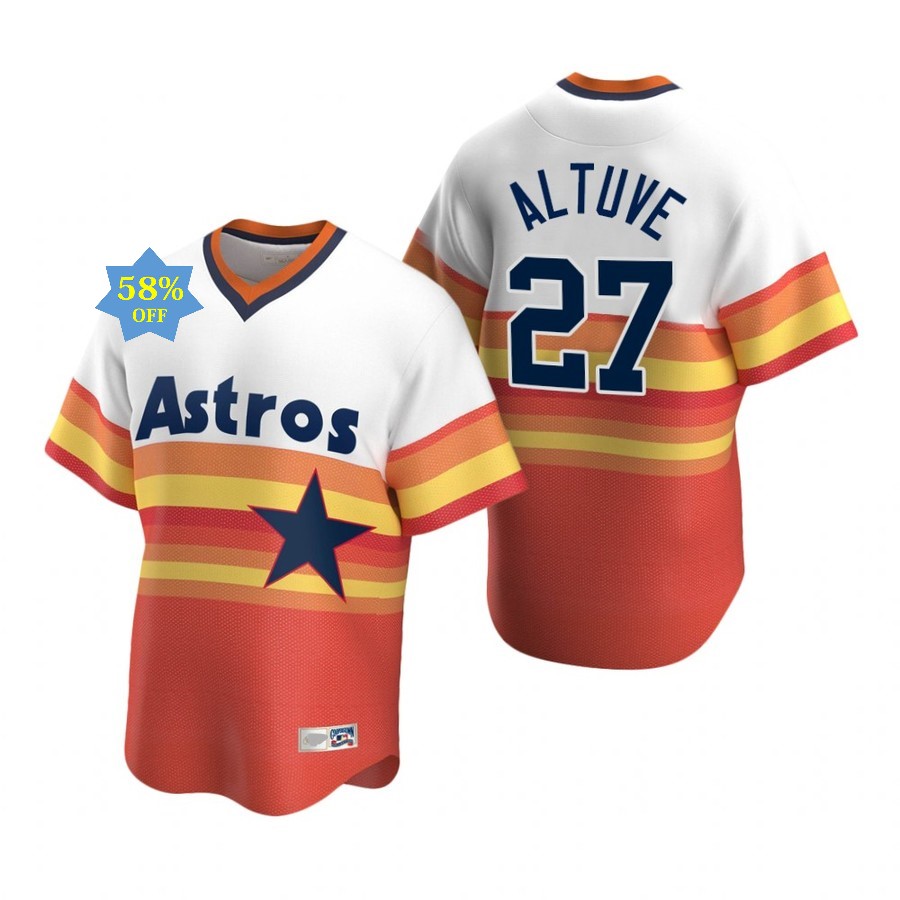Men's Houston Astros Jose Altuve White Home Cooperstown Collection Player Jersey