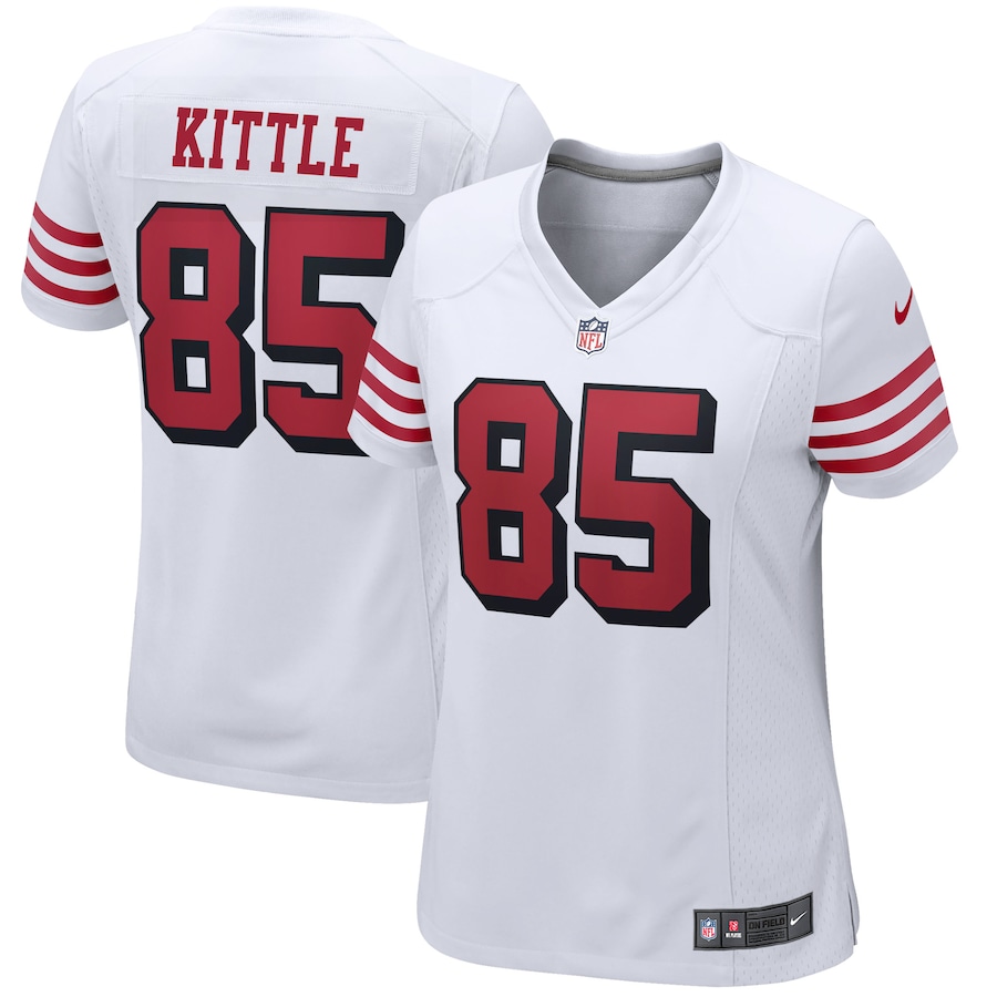 Women’s San Francisco 49ers George Kittle Nike White Alternate Game Player Jersey