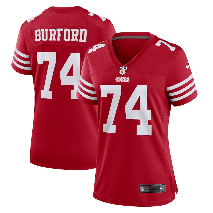 Women’s San Francisco 49ers Spencer Burford Nike Scarlet Game Player Jersey