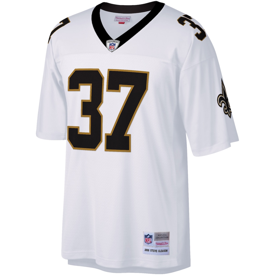 Men’s New Orleans Saints Steve Gleason Mitchell & Ness White Legacy Replica Jersey