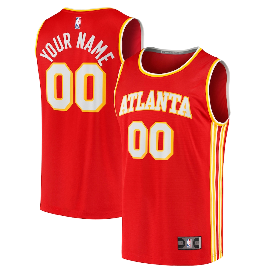 Men's Atlanta Hawks Fanatics Branded Red 2020 Fast Break Replica Custom Jersey - Icon Edition