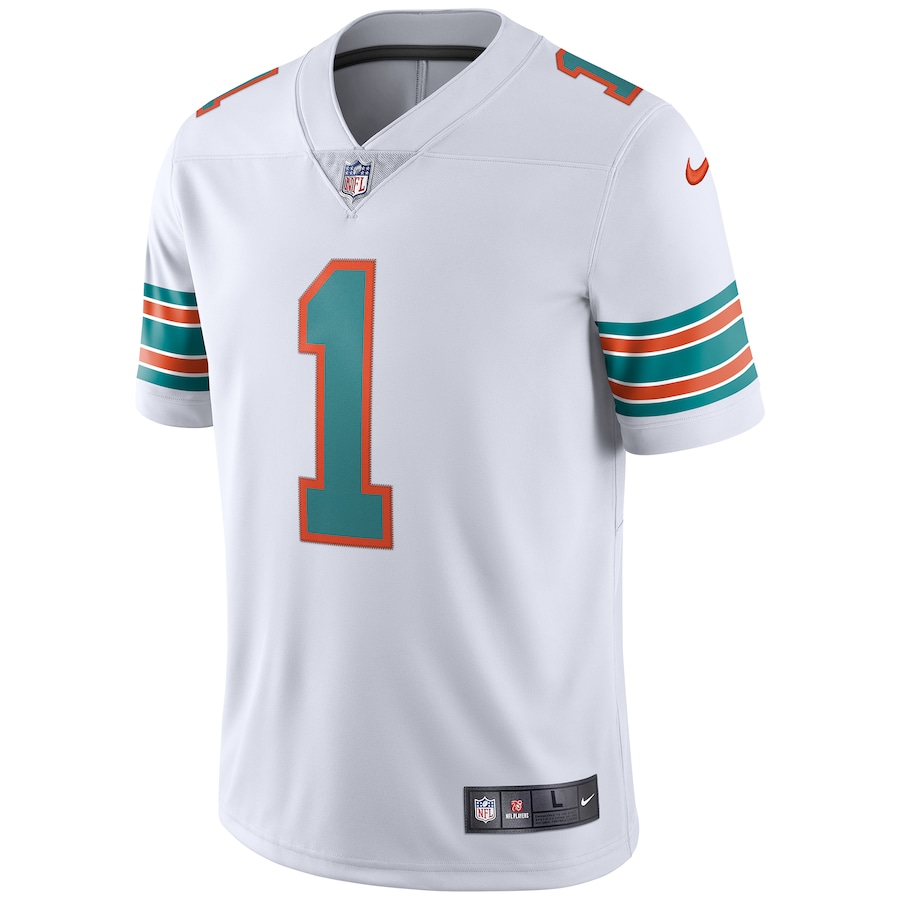 Men’s Miami Dolphins Tua Tagovailoa Nike White 2nd Alternate Vapor Limited Jersey