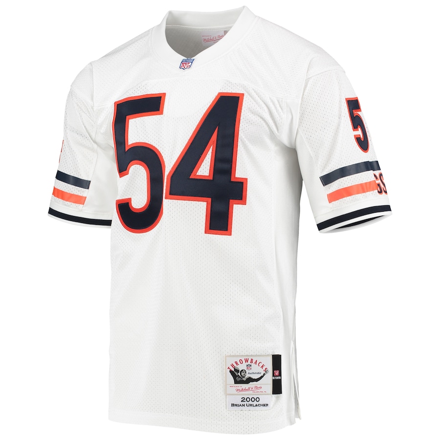 Men’s Chicago Bears Brian Urlacher Mitchell & Ness White 2000 Authentic Throwback Retired Player Jersey