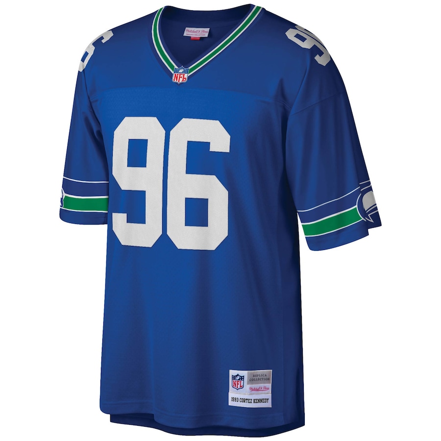 Men’s Seattle Seahawks Cortez Kennedy Mitchell & Ness Royal 1993 Legacy Replica Jersey