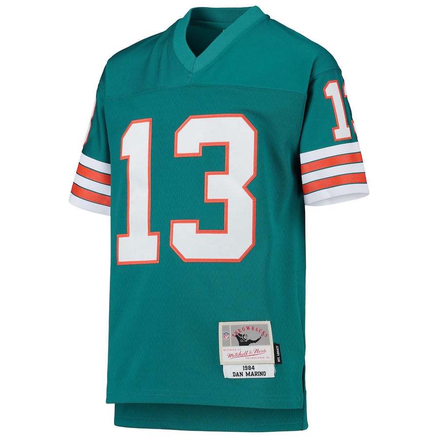 Youth Miami Dolphins Dan Marino Mitchell & Ness Aqua 1984 Legacy Retired Player Jersey