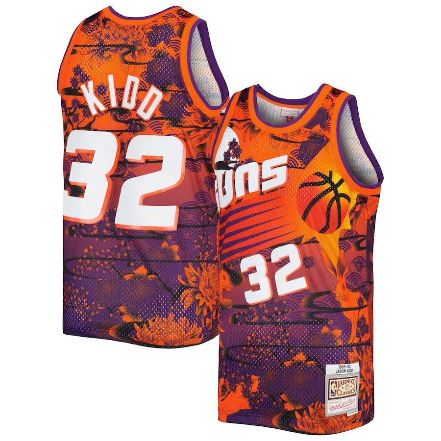Men's Phoenix Suns Jason Kidd Orange Hardwood Classics Lunar New Year Swingman Jersey