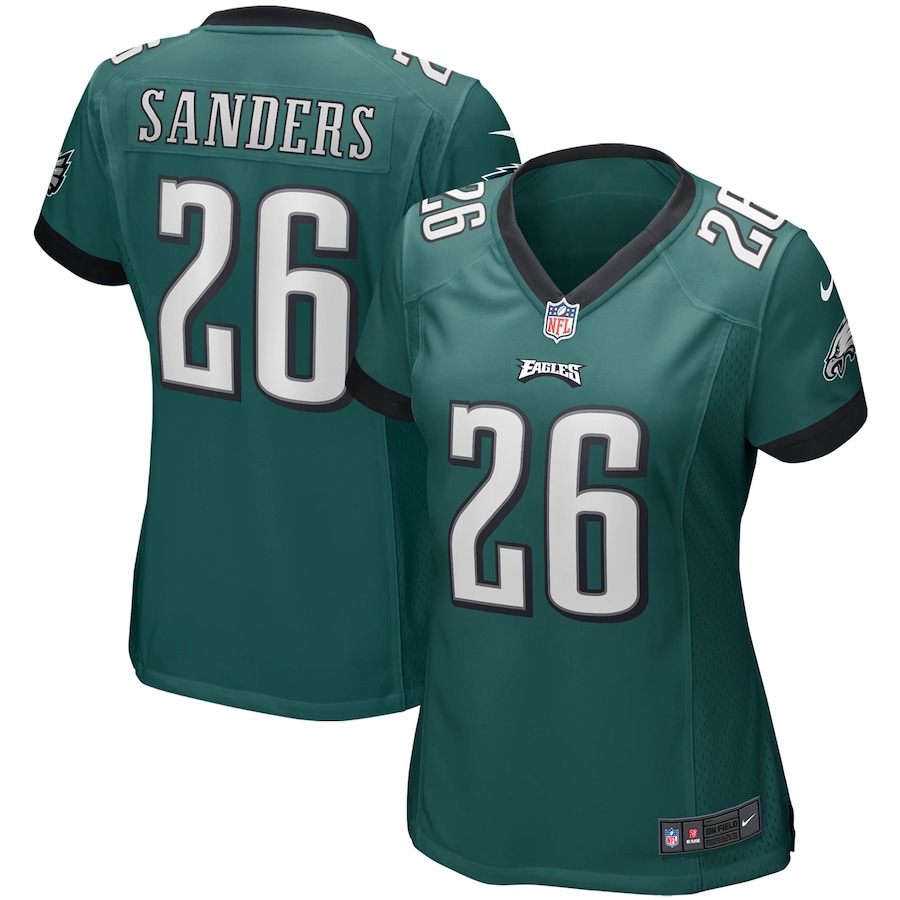Women’s Philadelphia Eagles Miles Sanders Nike Midnight Green Game Jersey