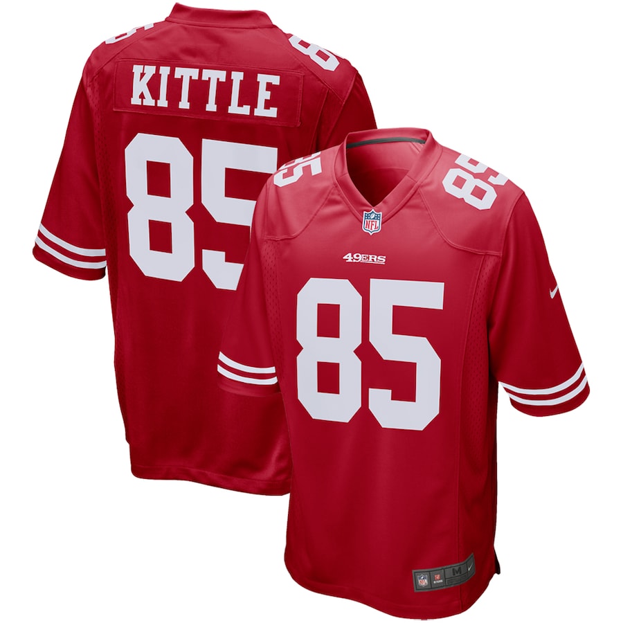 Men’s San Francisco 49ers George Kittle Nike Scarlet Game Player Jersey
