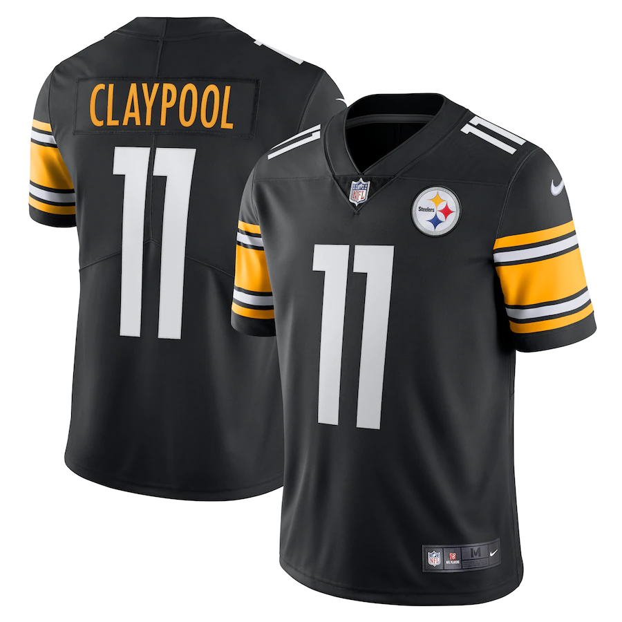 Men's Pittsburgh Steelers Chase Claypool Black Vapor Limited Player Jersey
