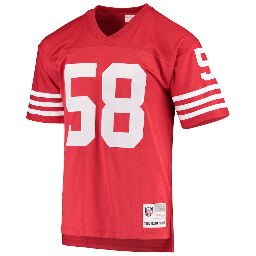 Men’s San Francisco 49ers Keena Turner Mitchell & Ness Scarlet 1982 Replica Legacy Throwback Player Jersey