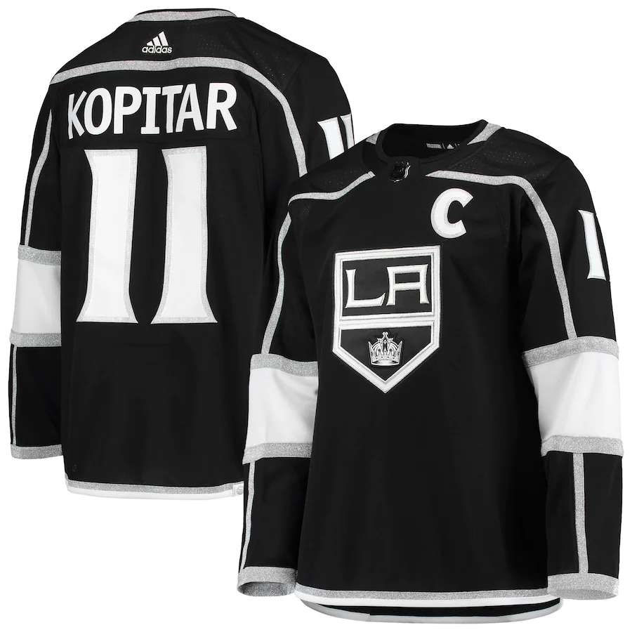 Men's Los Angeles Kings 11 Anze Kopitar adidas Black Home Primegreen Authentic Pro Player Jersey