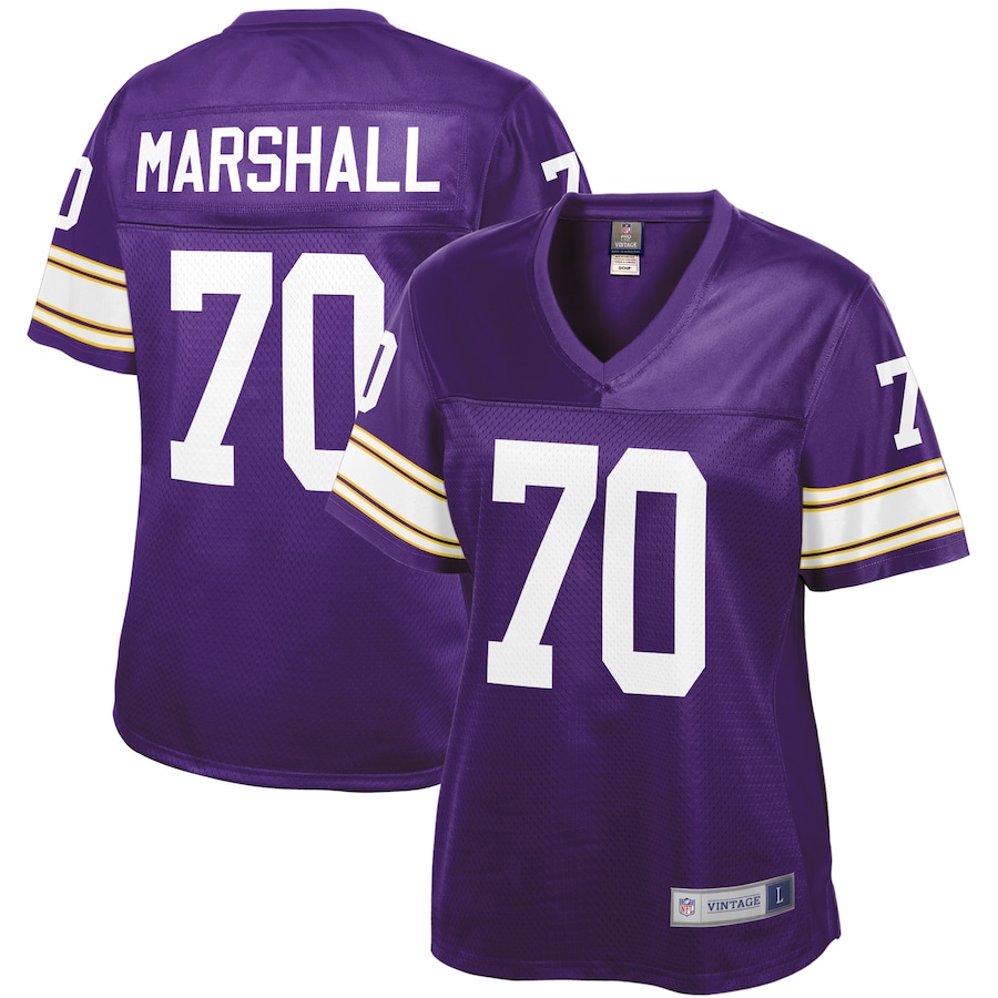 Women’s Minnesota Vikings Jim Marshall NFL Pro Line Purple Retired Player Jersey