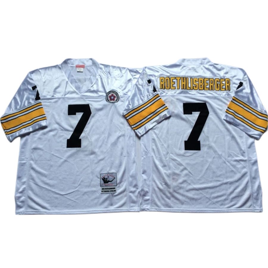 Men's Pittsburgh Steelers Ben Roethlisberger Mitchell & Ness White Jersey