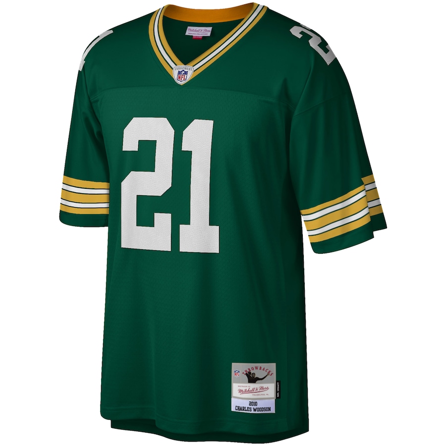 Men’s Green Bay Packers Charles Woodson Mitchell & Ness Green 2010 Legacy Replica Jersey