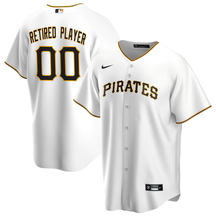 Men's Pittsburgh Pirates White Home Pick-A-Player Retired Roster Replica Jersey