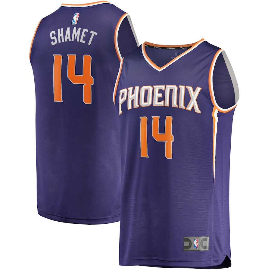Men's Phoenix Suns Landry Shamet Purple 2021/22 Fast Break Replica Jersey - Icon Edition