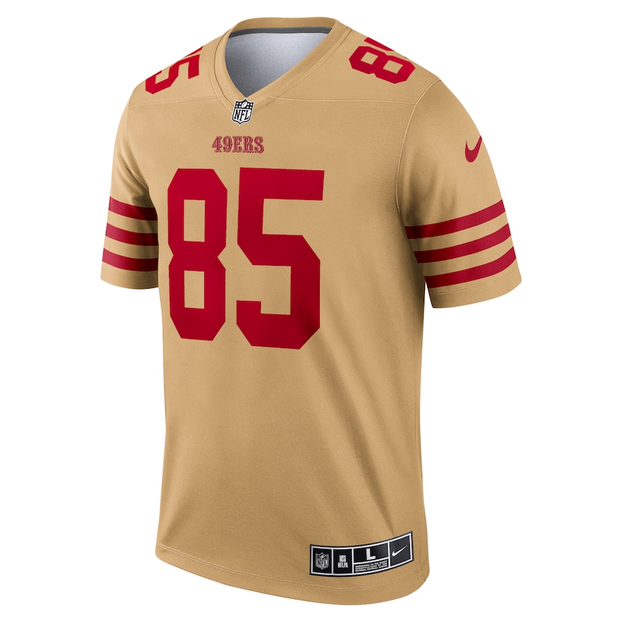 Men’s San Francisco 49ers George Kittle Nike Gold Inverted Legend Jersey
