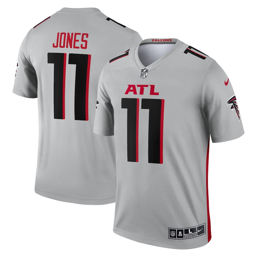 Men’s Atlanta Falcons Julio Jones Nike Silver Inverted Legend Player Jersey