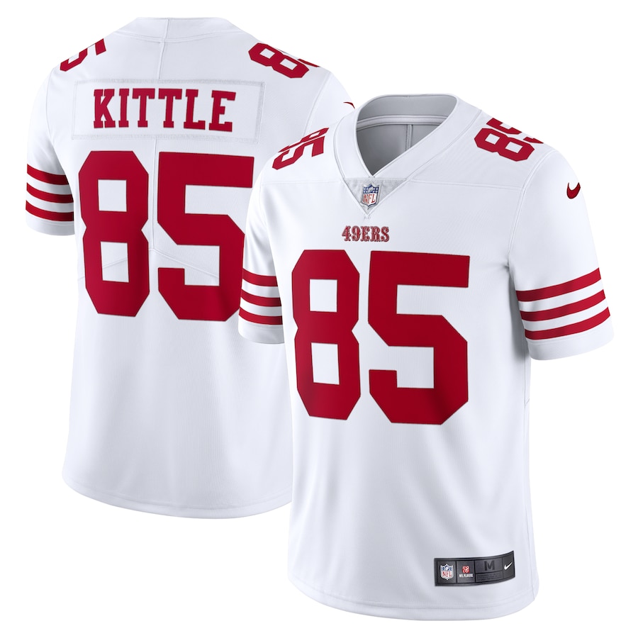 Men’s San Francisco 49ers George Kittle Nike White Vapor Limited Jersey