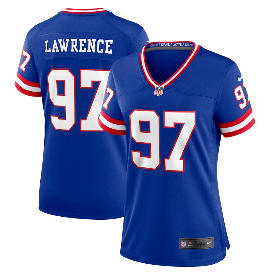 Women's New York Giants Dexter Lawrence Nike Royal Classic Player Game Jersey