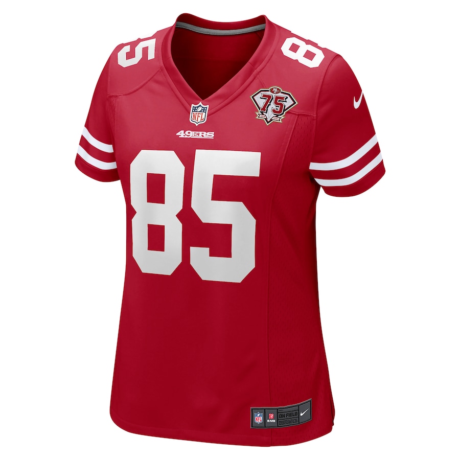 Women’s San Francisco 49ers George Kittle Nike Scarlet 75th Anniversary Game Player Jersey