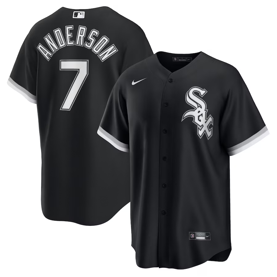 Men's Chicago White Sox Tim Anderson Black Alternate Replica Player Jersey