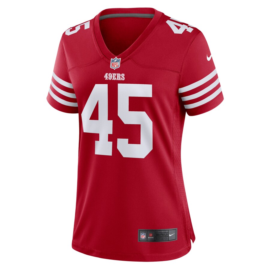 Women’s San Francisco 49ers Buddy Johnson Nike Scarlet Game Player Jersey
