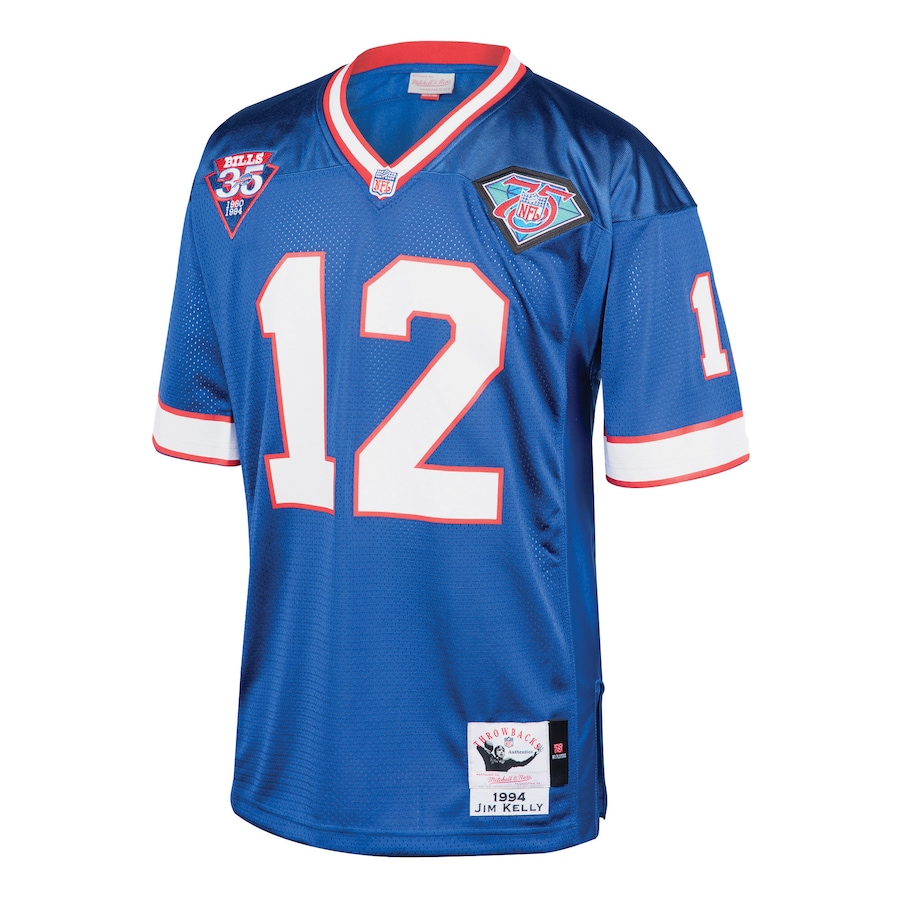 Men’s Buffalo Bills Jim Kelly Mitchell & Ness Royal 1994 Authentic Throwback Retired Player Jersey