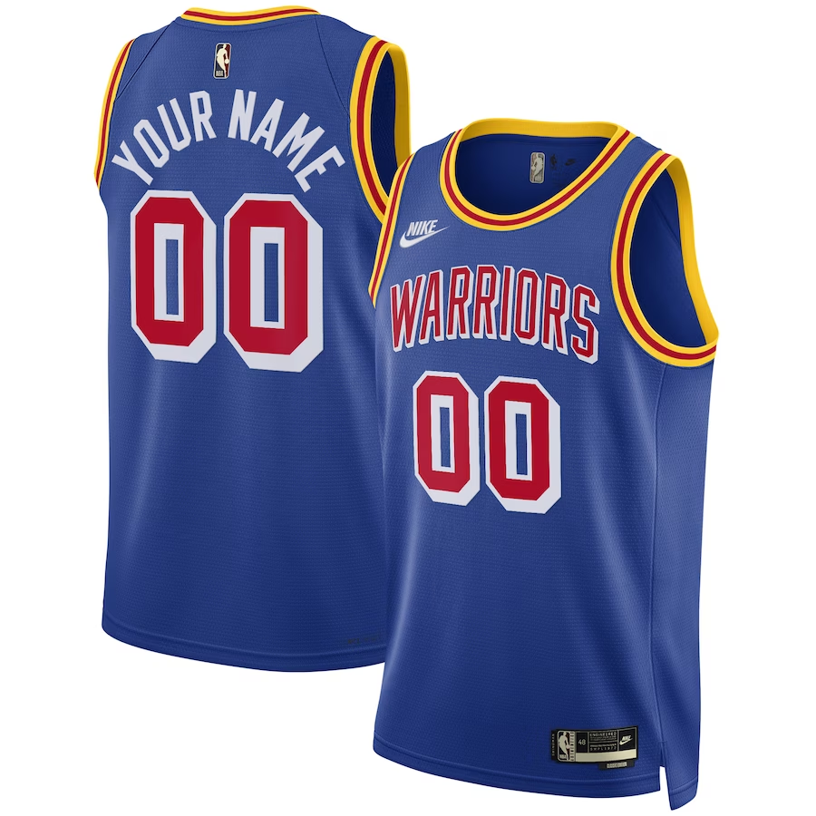 Men's Golden State Warriors Blue Swingman Custom Jersey - Classic Edition Warriors Origins