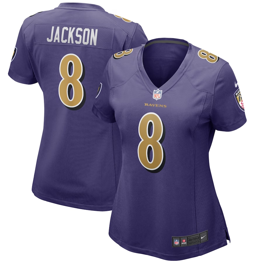 Women's Baltimore Ravens Lamar Jackson Purple Alternate Game Player Jersey