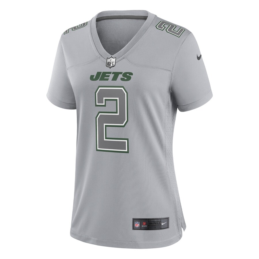 Women’s New York Jets Zach Wilson Nike Gray Atmosphere Fashion Game Jersey