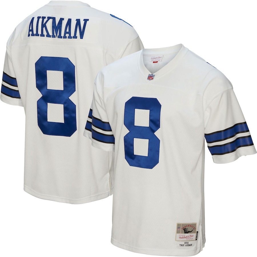 Men’s Dallas Cowboys Troy Aikman Mitchell & Ness White 1992 Legacy Replica Jersey