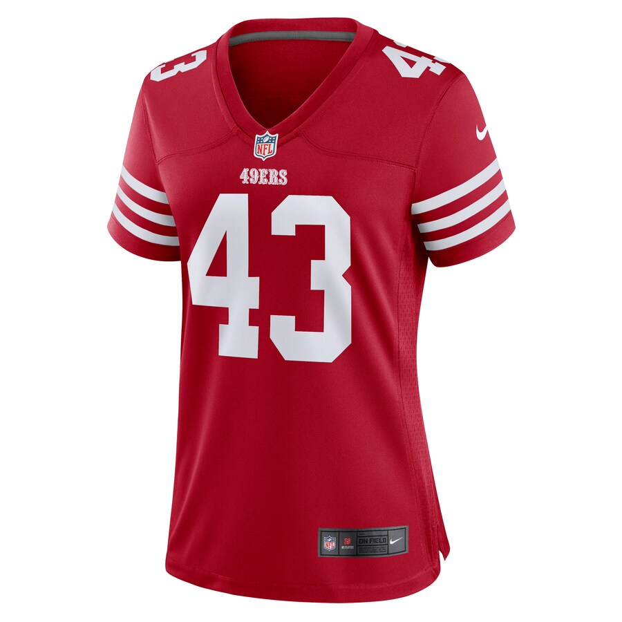Women’s San Francisco 49ers Qwuantrezz Knight Nike Scarlet Game Player Jersey