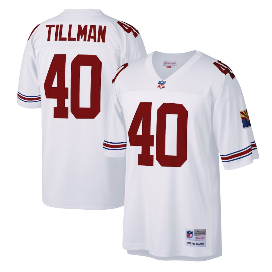 Men’s Arizona Cardinals Pat Tillman Mitchell & Ness White Legacy Replica Jersey
