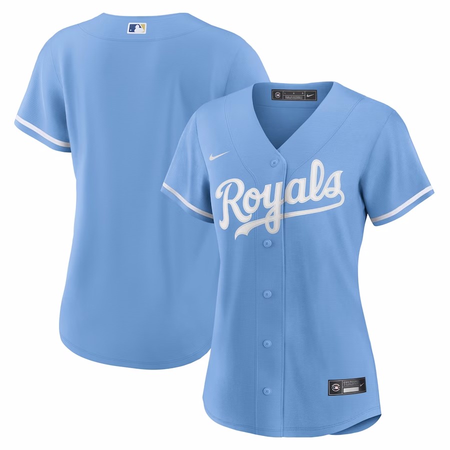 Women's Kansas City Royals Light Blue Alternate Replica Team Logo Jersey