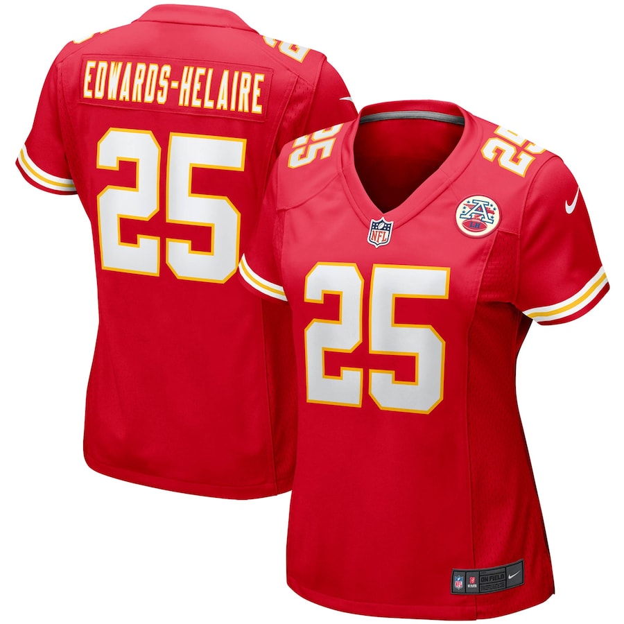 Women’s Kansas City Chiefs Clyde Edwards-Helaire Nike Red Player Game Team Jersey