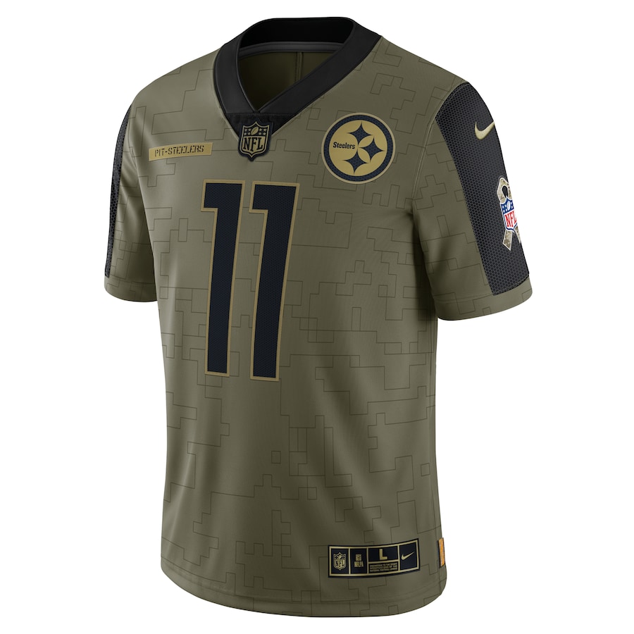Men’s Pittsburgh Steelers Chase Claypool Nike Olive 2021 Salute To Service Limited Player Jersey