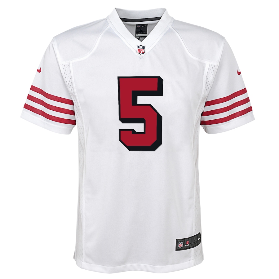 Youth San Francisco 49ers Trey Lance Nike White Alternate Game Jersey