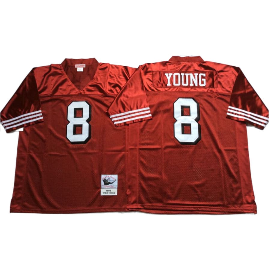 Men's San Francisco 49ers Steve Young Mitchell& Ness 1994 Scarlet Jersey