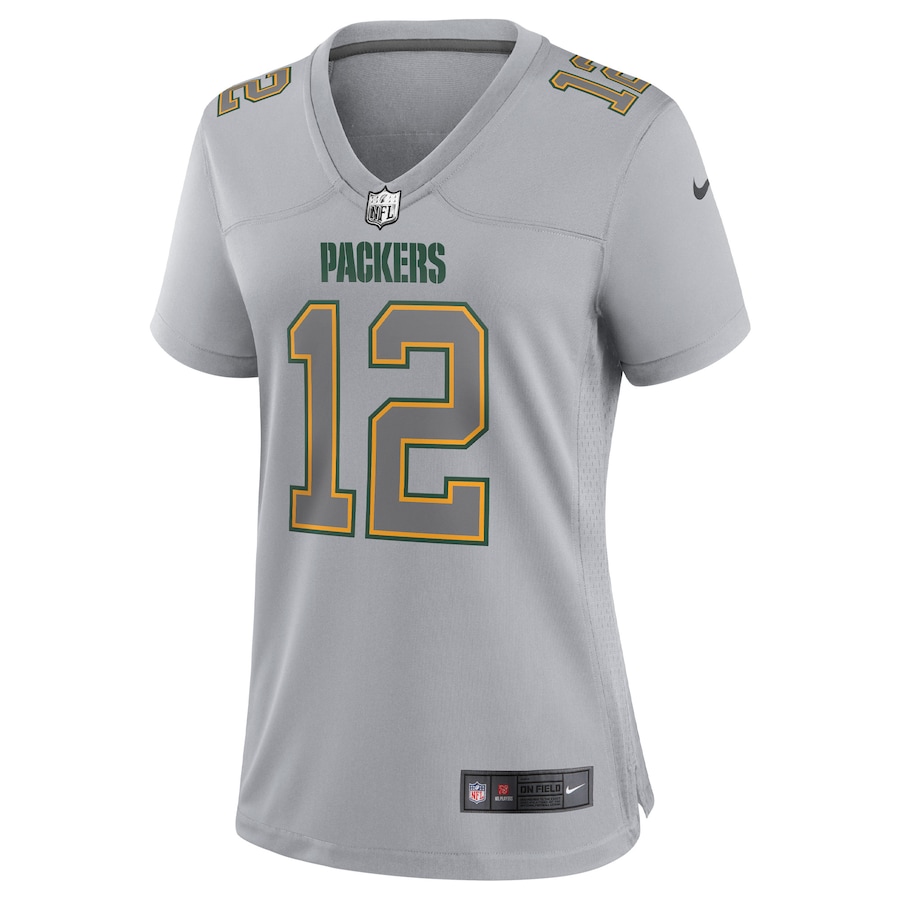 Women’s Green Bay Packers Aaron Rodgers Nike Gray Atmosphere Fashion Game Jersey