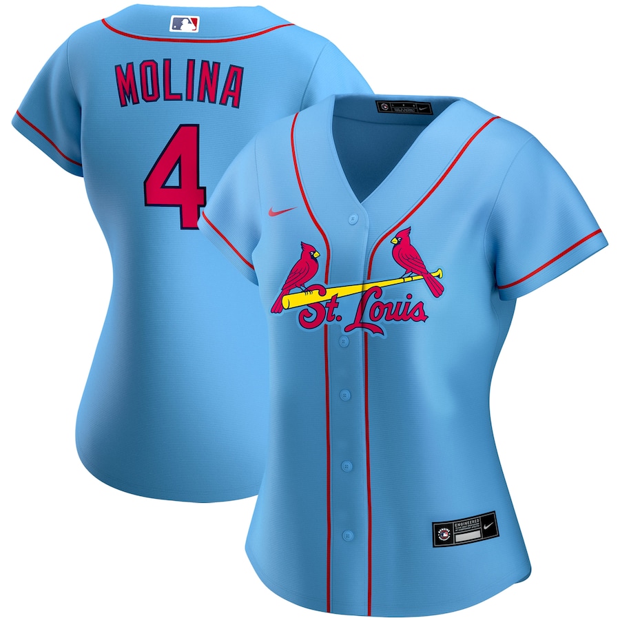Women's St. Louis Cardinals Yadier Molina Cream Alternate Replica Player Jersey