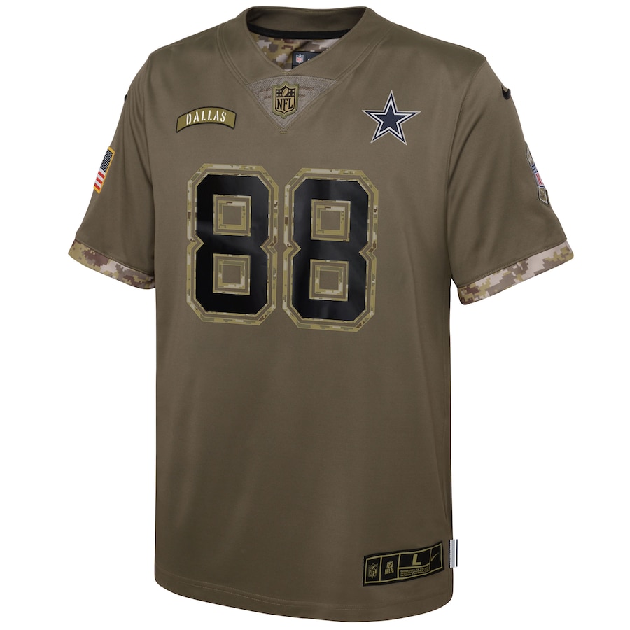 Youth Dallas Cowboys CeeDee Lamb Nike Olive 2022 Salute To Service Player Limited Jersey
